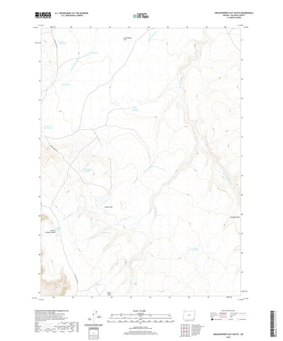 United States Geological Survey Grasshopper Flat South, OR (2020, 24000-Scale) digital map