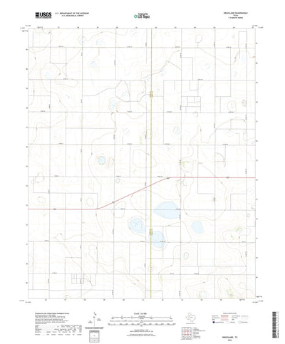 United States Geological Survey Grassland, TX (2022, 24000-Scale) digital map