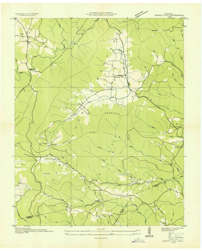United States Geological Survey Grassy Cove, TN (1936, 24000-Scale) digital map