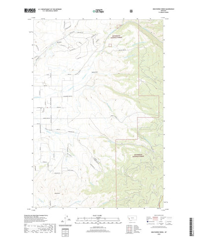 United States Geological Survey Grayhorse Creek, MT (2020, 24000-Scale) digital map
