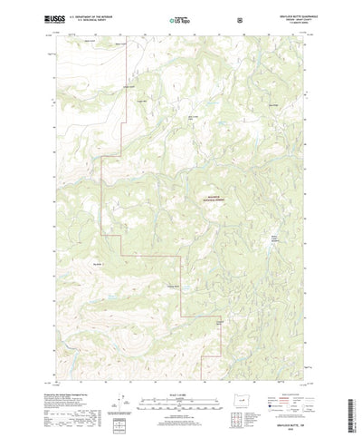 United States Geological Survey Graylock Butte, OR (2020, 24000-Scale) digital map