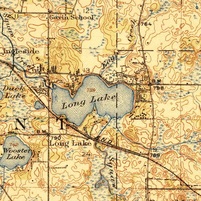 United States Geological Survey Grayslake, IL-WI (1923, 62500-Scale) digital map