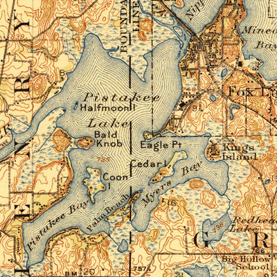 United States Geological Survey Grayslake, IL-WI (1923, 62500-Scale) digital map