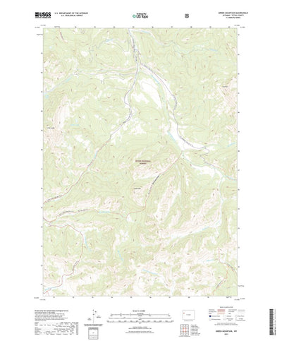 United States Geological Survey Green Mountain, WY (2021, 24000-Scale) digital map
