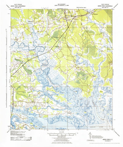 United States Geological Survey Green Pond, SC (1943, 62500-Scale) digital map
