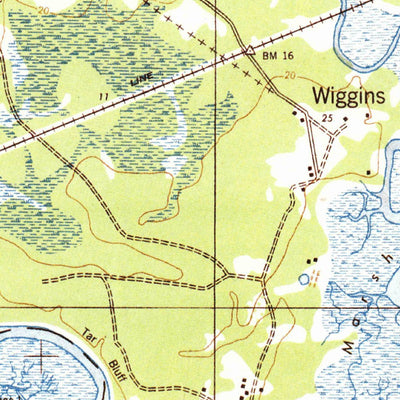 United States Geological Survey Green Pond, SC (1943, 62500-Scale) digital map