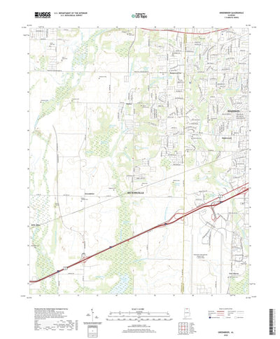 United States Geological Survey Greenbrier, AL (2020, 24000-Scale) digital map