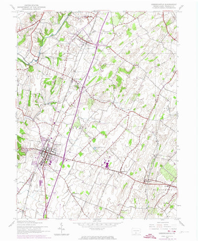 United States Geological Survey Greencastle, PA (1944, 24000-Scale) digital map