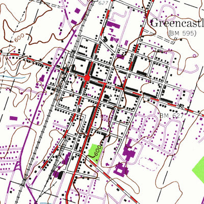 United States Geological Survey Greencastle, PA (1944, 24000-Scale) digital map