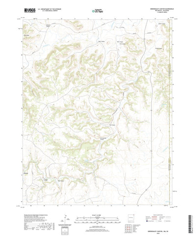 United States Geological Survey Greendailey Canyon, NM (2020, 24000-Scale) digital map