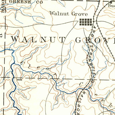 United States Geological Survey Greenfield, MO (1886, 125000-Scale) digital map