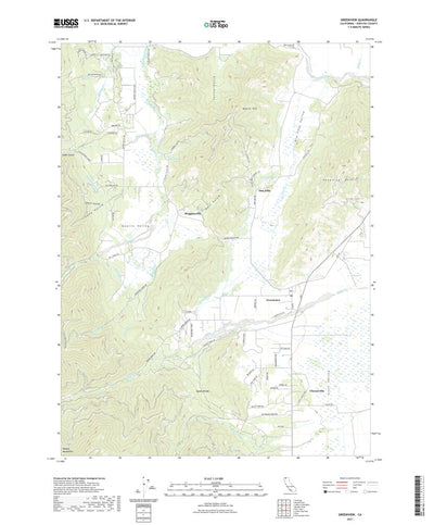 United States Geological Survey Greenview, CA (2021, 24000-Scale) digital map