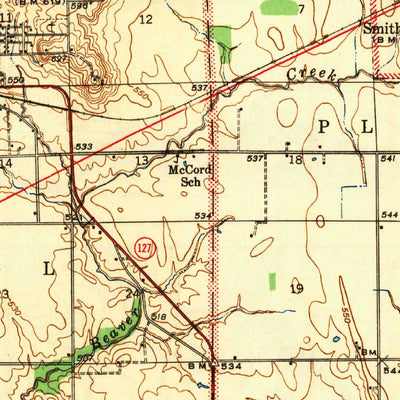 United States Geological Survey Greenville, IL (1943, 62500-Scale) digital map