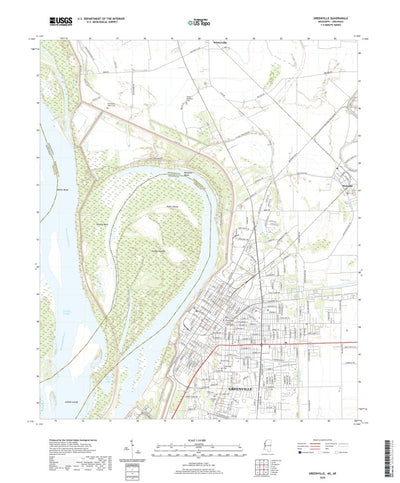 United States Geological Survey Greenville, MS (2020, 24000-Scale) digital map