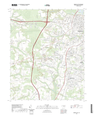 United States Geological Survey Greenville SW, NC (2022, 24000-Scale) digital map