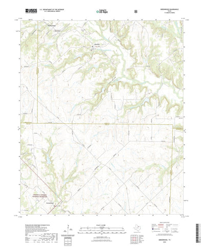 United States Geological Survey Greenwood, TX (2022, 24000-Scale) digital map