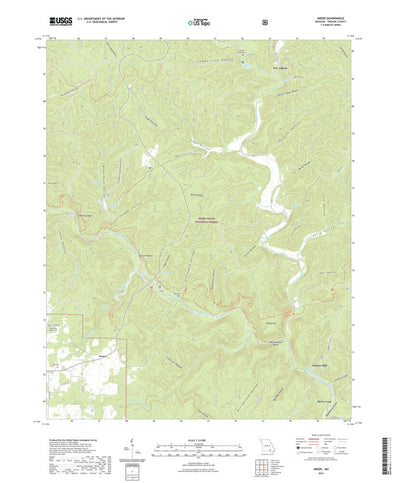 United States Geological Survey Greer, MO (2021, 24000-Scale) digital map