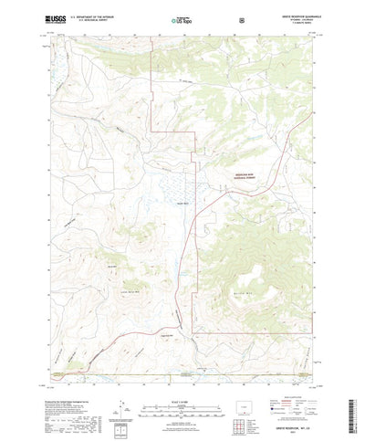United States Geological Survey Grieve Reservoir, WY (2021, 24000-Scale) digital map