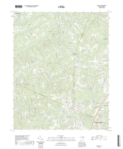United States Geological Survey Grissom, NC (2022, 24000-Scale) digital map