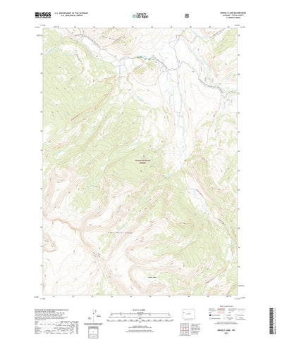 United States Geological Survey Grizzly Lake, WY (2021, 24000-Scale) digital map