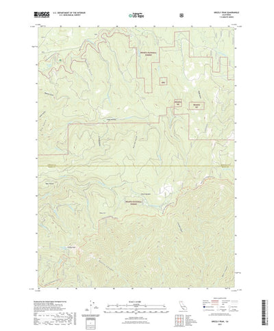 United States Geological Survey Grizzly Peak, CA (2021, 24000-Scale) digital map