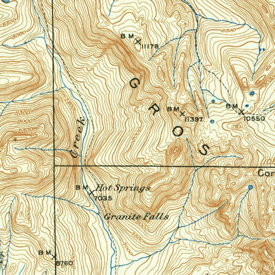 United States Geological Survey Gros Ventre, WY (1910, 125000-Scale) digital map