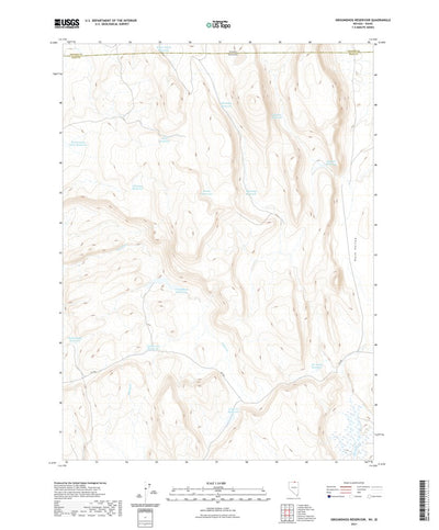 United States Geological Survey Groundhog Reservoir, NV (2021, 24000-Scale) digital map