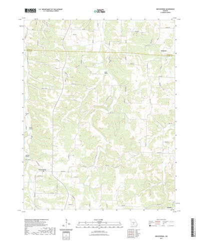 United States Geological Survey Grovespring, MO (2021, 24000-Scale) digital map