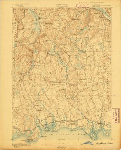 United States Geological Survey Guilford, CT (1893, 62500-Scale) digital map