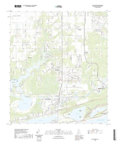 United States Geological Survey Gulf Shores, AL (2021, 24000-Scale) digital map