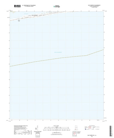 United States Geological Survey Gulf Shores OE S, AL (2021, 24000-Scale) digital map