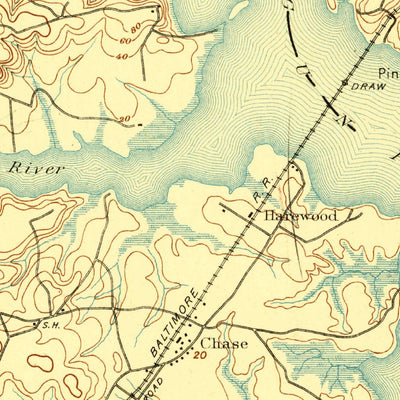 United States Geological Survey Gunpowder, MD (1893, 62500-Scale) digital map