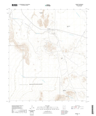 United States Geological Survey Gunsight, AZ (2021, 24000-Scale) digital map