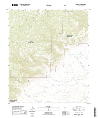 United States Geological Survey Gunsight Canyon, NM (2020, 24000-Scale) digital map