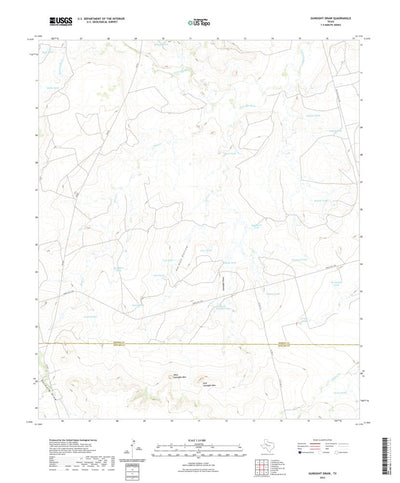 United States Geological Survey Gunsight Draw, TX (2022, 24000-Scale) digital map