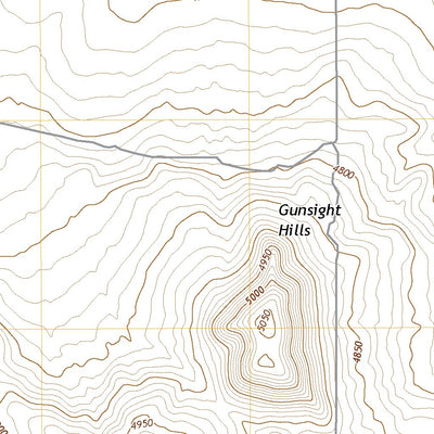 United States Geological Survey Gunsight Hills North, TX (2022, 24000-Scale) digital map