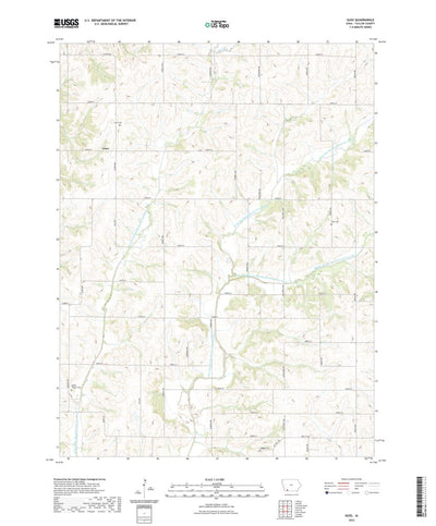 United States Geological Survey Guss, IA (2022, 24000-Scale) digital map