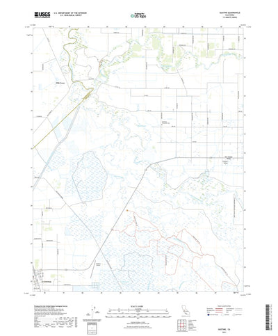 United States Geological Survey Gustine, CA (2021, 24000-Scale) digital map