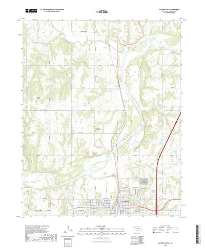 United States Geological Survey Guthrie North, OK (2022, 24000-Scale) digital map
