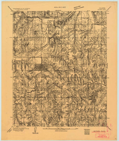 United States Geological Survey Guthrie, OK (1892, 62500-Scale) digital map