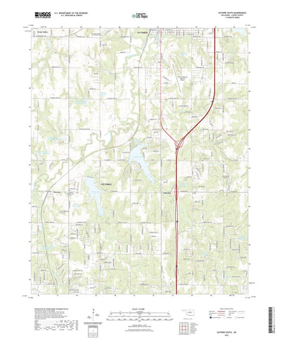 United States Geological Survey Guthrie South, OK (2022, 24000-Scale) digital map