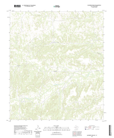 United States Geological Survey Hackberry Draw SW, TX (2022, 24000-Scale) digital map