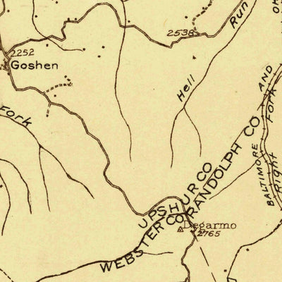 United States Geological Survey Hacker Valley, WV (1913, 48000-Scale) digital map