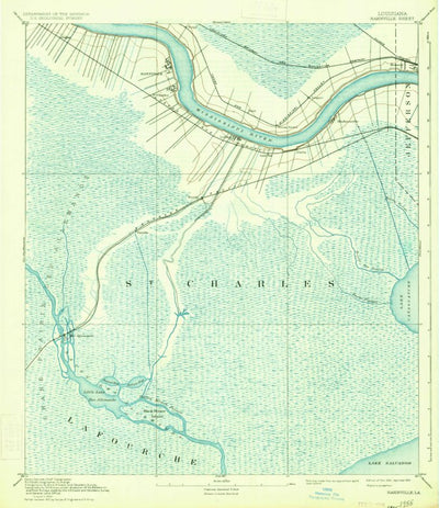United States Geological Survey Hahnville, LA (1891, 62500-Scale) digital map