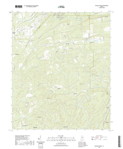 United States Geological Survey Halfmile Shoals, AL (2020, 24000-Scale) digital map