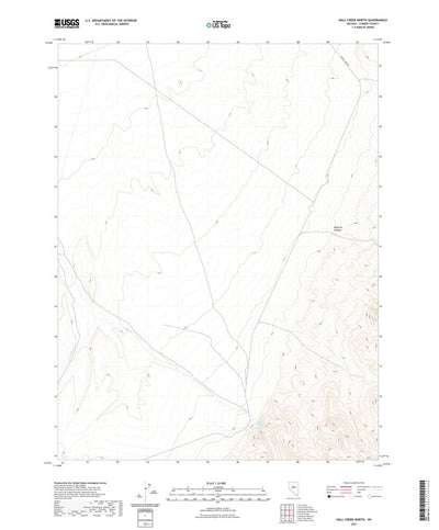 United States Geological Survey Hall Creek North, NV (2021, 24000-Scale) digital map