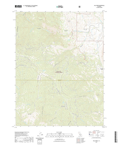 United States Geological Survey Hall Ridge, CA (2022, 24000-Scale) digital map