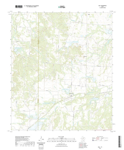 United States Geological Survey Hall, TX (2022, 24000-Scale) digital map