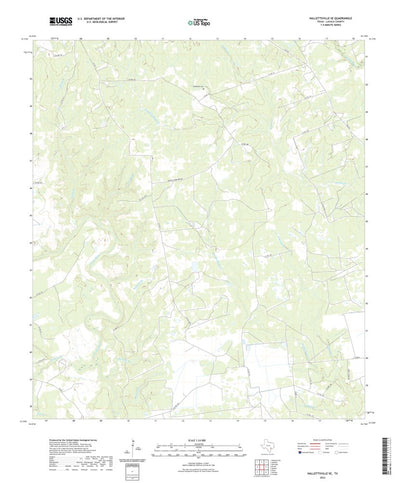 United States Geological Survey Hallettsville SE, TX (2022, 24000-Scale) digital map