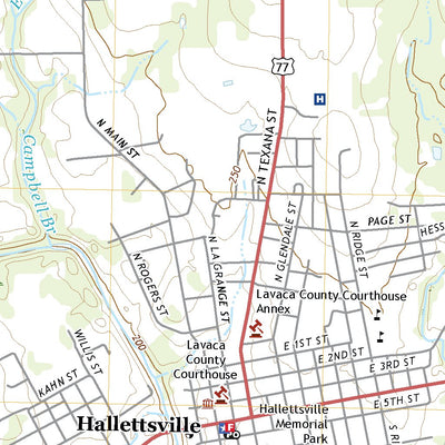 United States Geological Survey Hallettsville, TX (2022, 24000-Scale) digital map